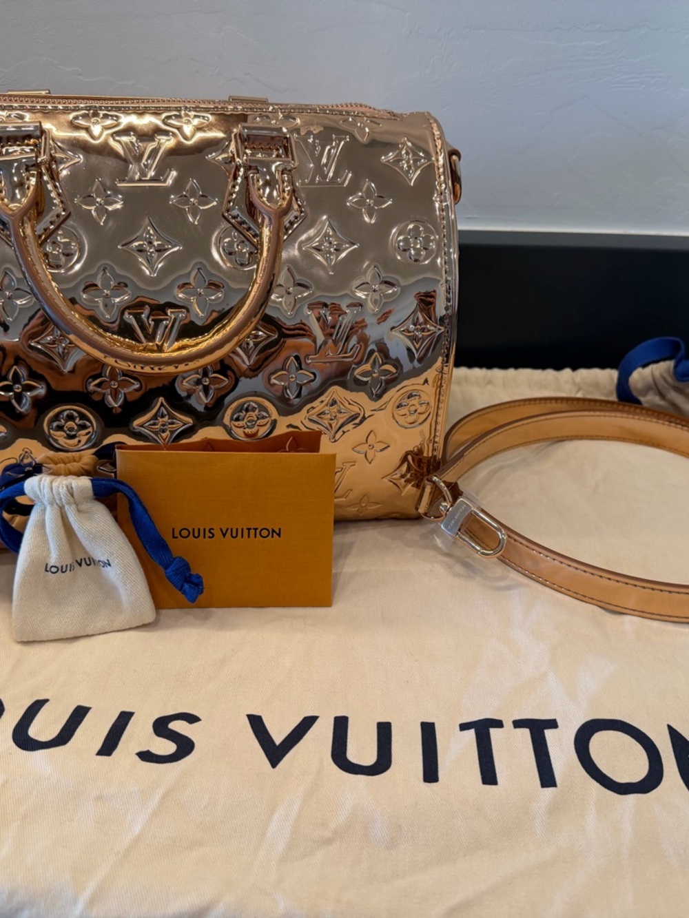 Louis Vuitton SPEEDY 25 COPPER Miroir Bandouliere LV SKI '25 Limited Edition NEW